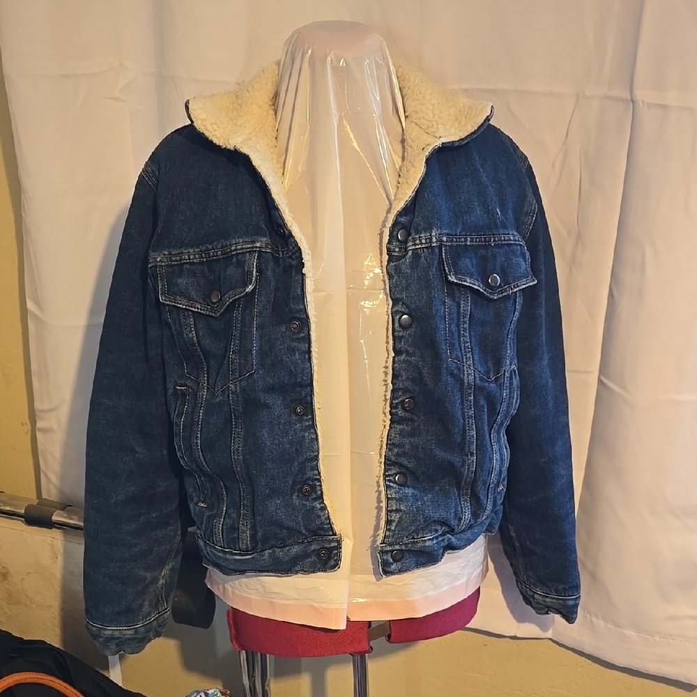 Denim Faux Fur Jacket